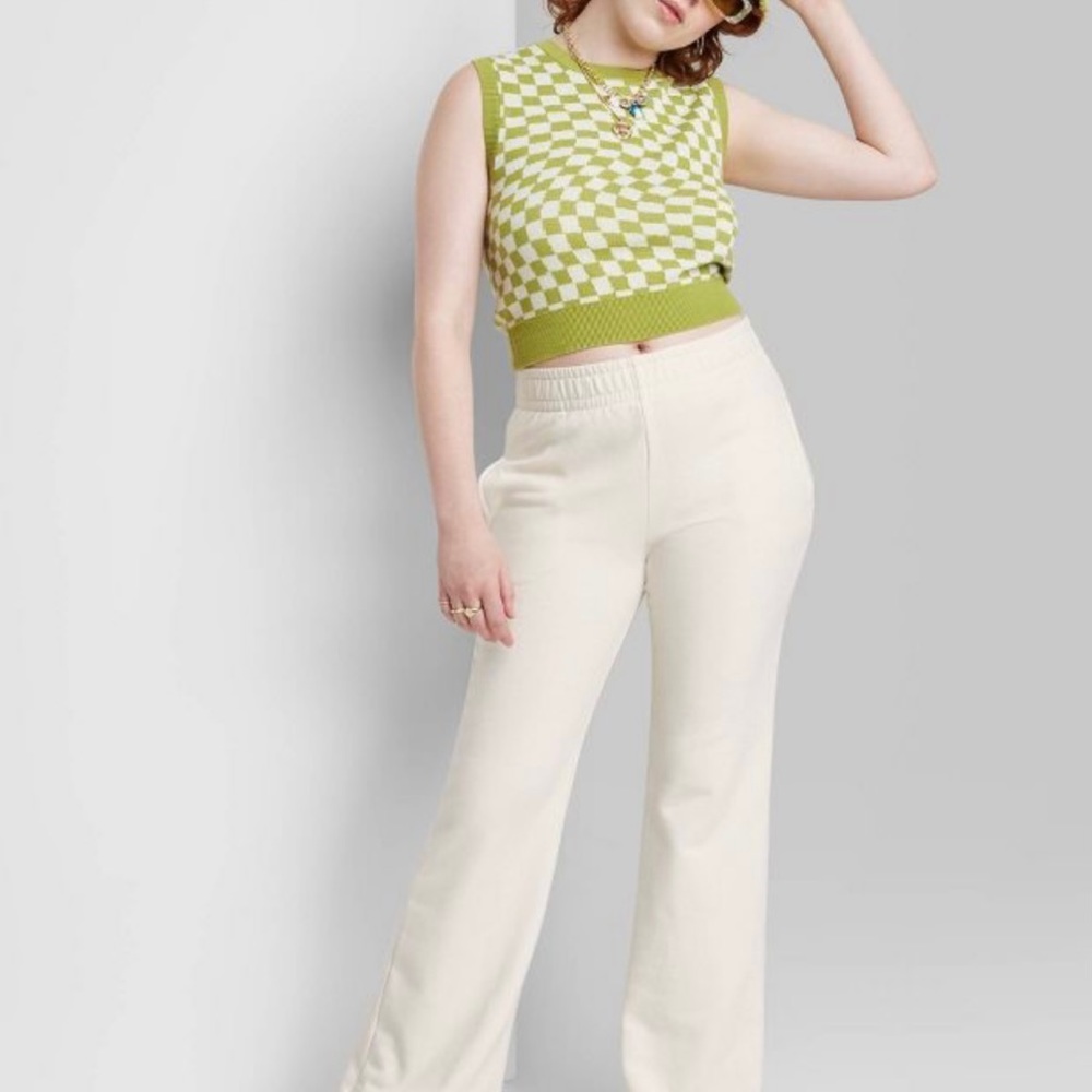 Women's High-Rise Wide Leg French Terry Sweatpants - Wild Fable™